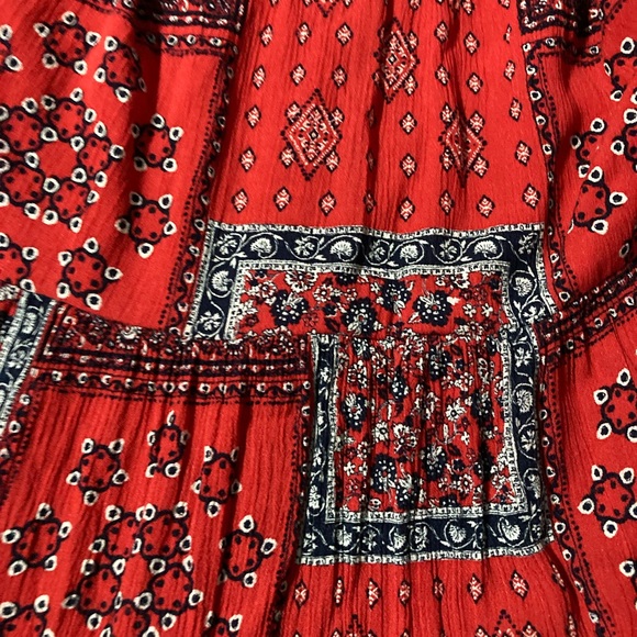 Mi Ami Red Boho Lace Mini Tank Dress Women's Size Small.. - Picture 4 of 7